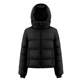 Womens synthetic down ski jacket black Chloe