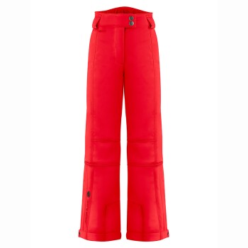 Girls stretch ski pants scarlet red