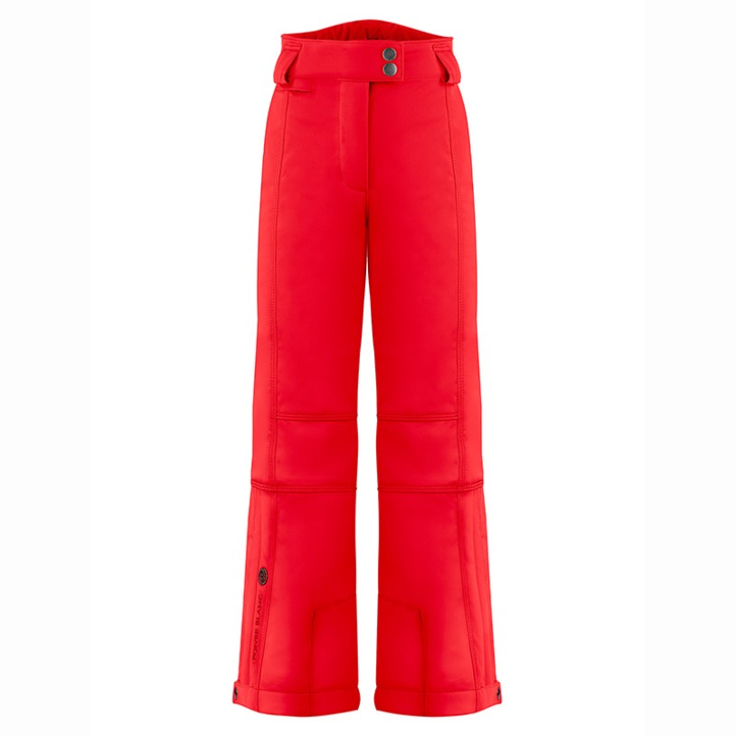 Girls stretch ski pants scarlet red
