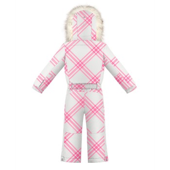 Girls overall cross orchid pink with fake fur