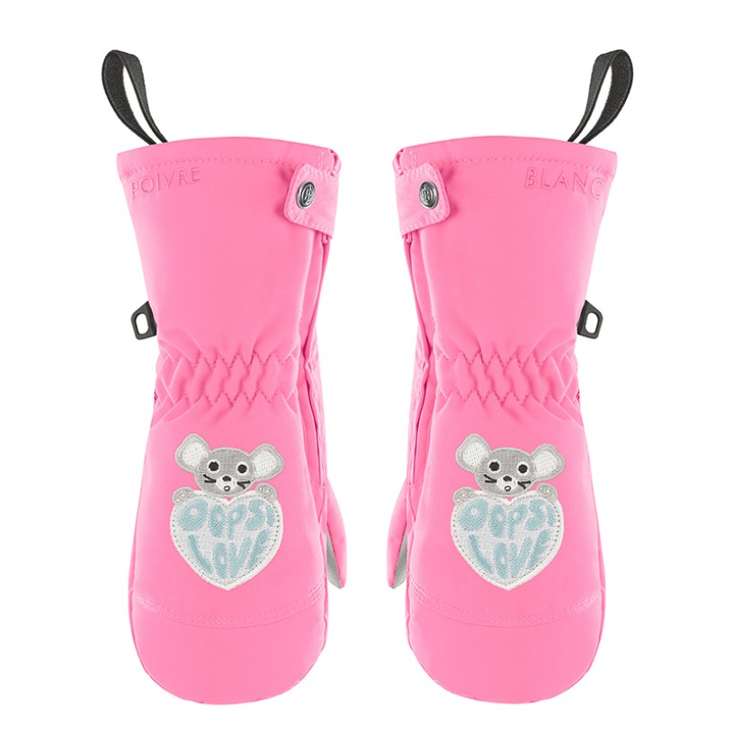 Girls mittens orchid pink