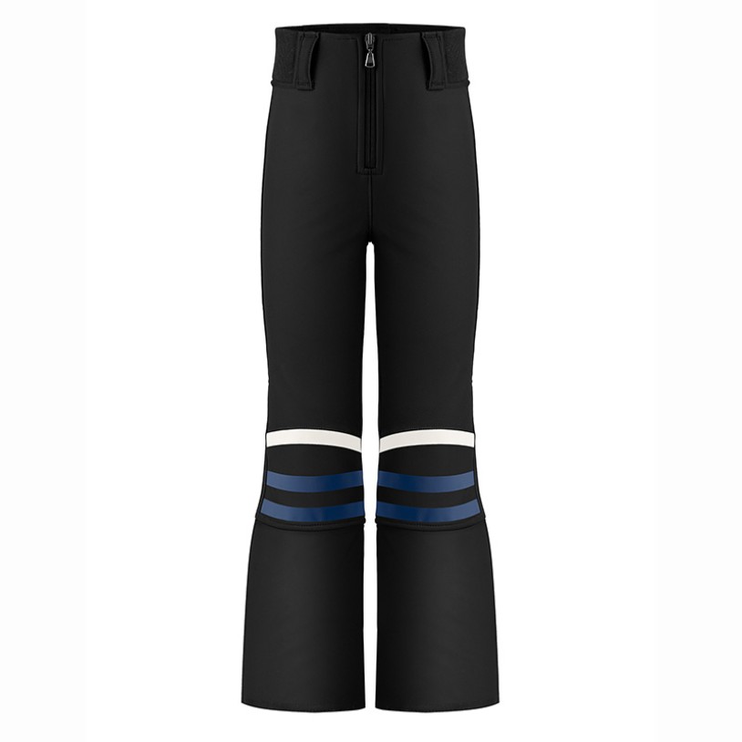 Womens softshell pants print black