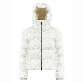 Womens synthetic down ski jacket jaguar off blue