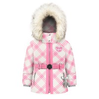 Girls synthetic down ski jacket cross orchid pink