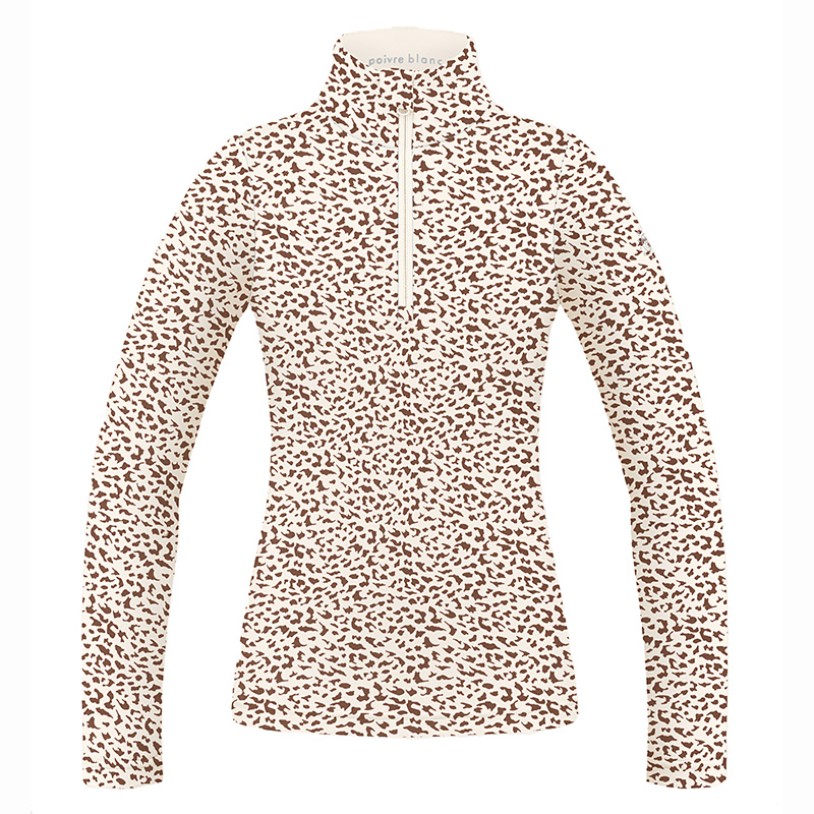 Girls base layer jaguar off brown