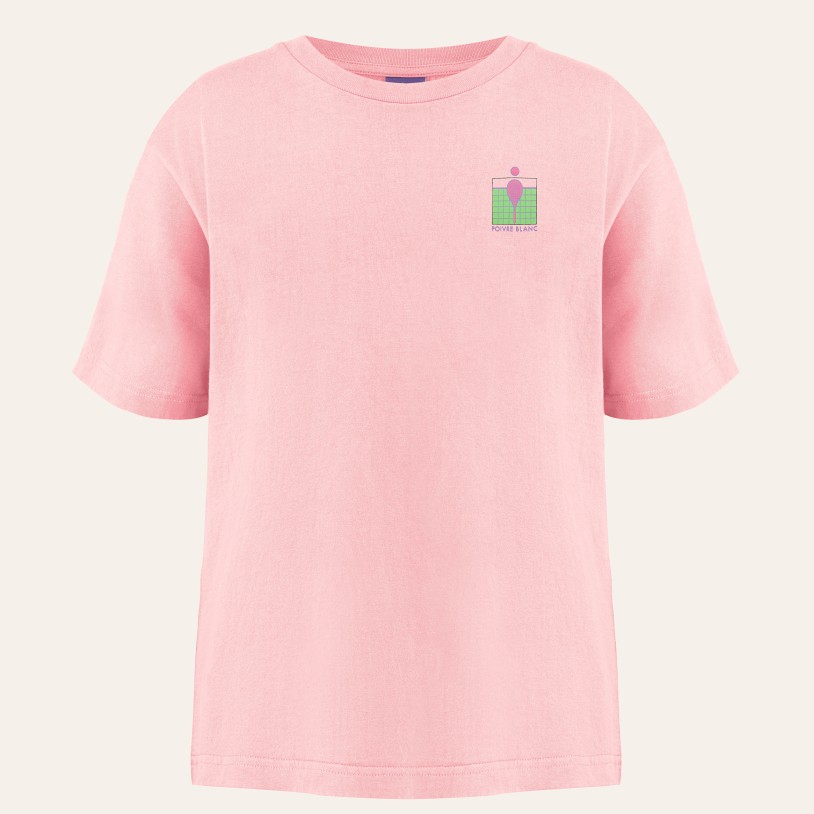 Womens cotton t-shirt tennis flamingo pink