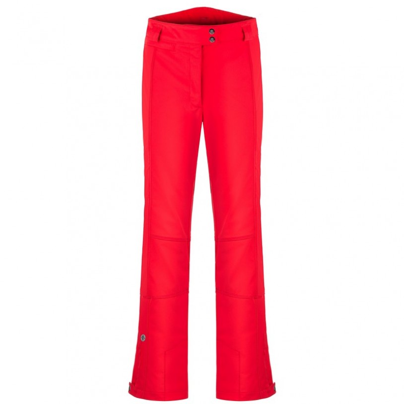 Womens stretch ski pants scarlet red