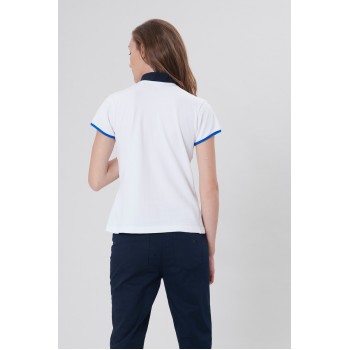 Womens white polo shirt