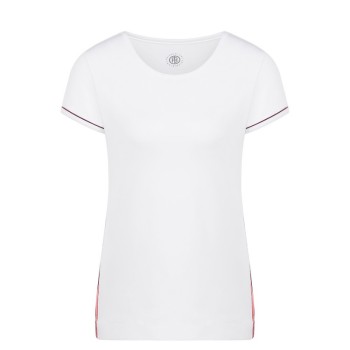 Womens t-shirt white/jam purple