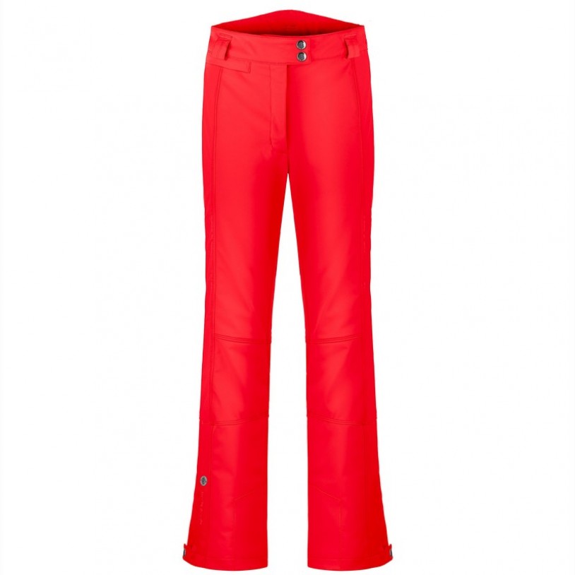 Womens stretch ski pants scarlet red