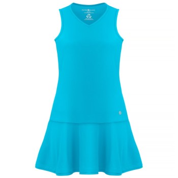 Womens eco light creamy blue dress