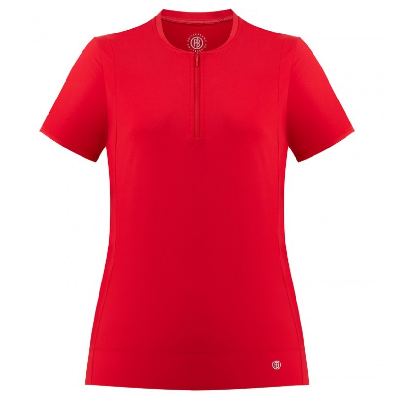 Womens polo shirt cherry red