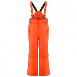 Girls ski pants puffin orange