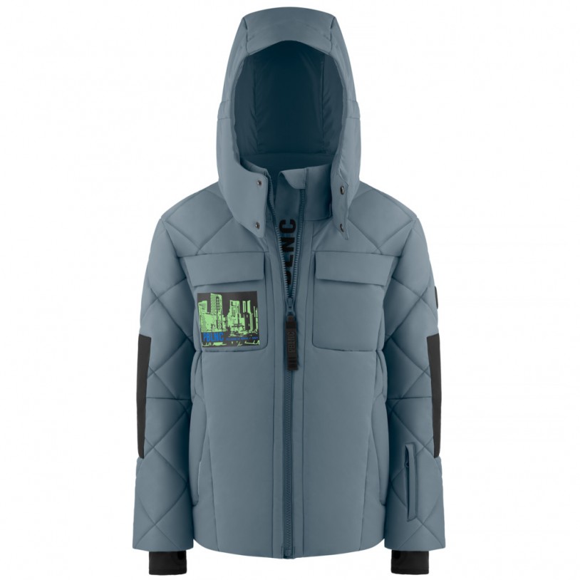 Boys ski jacket thunder grey