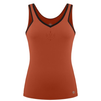 Womens tank top electro orange/black