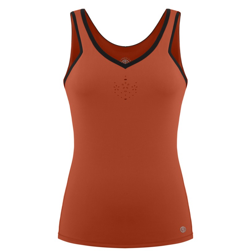 Womens tank top electro orange/black