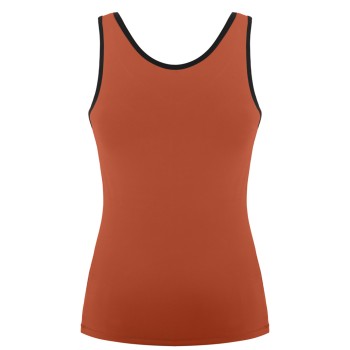 Womens tank top electro orange/black