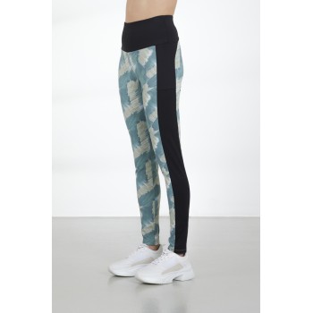 Womens leggings paint art green