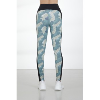 Womens leggings paint art green