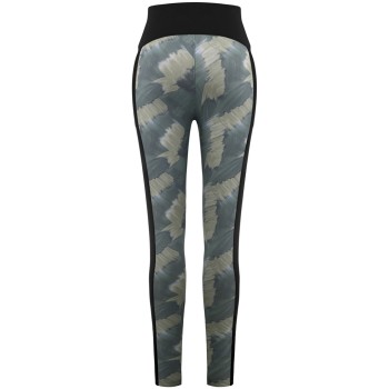 Womens leggings paint art green