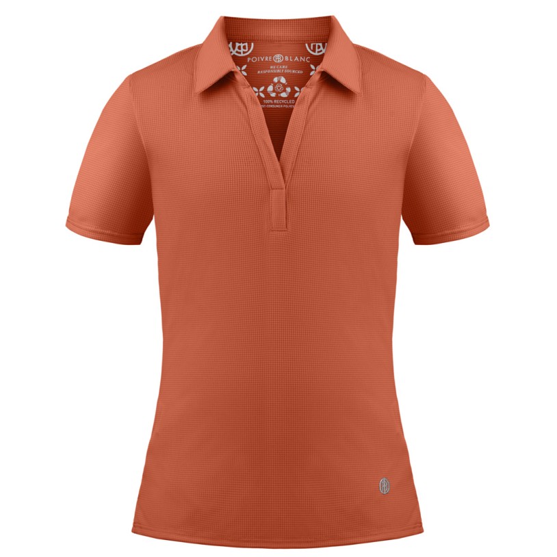 Girls eco active polo shirt electro orange