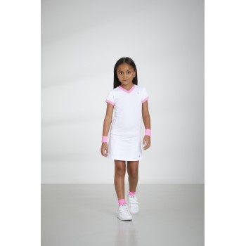 Girls t-shirt white/sweet pink