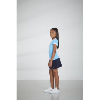 Girls t-shirt lagoon blue/white