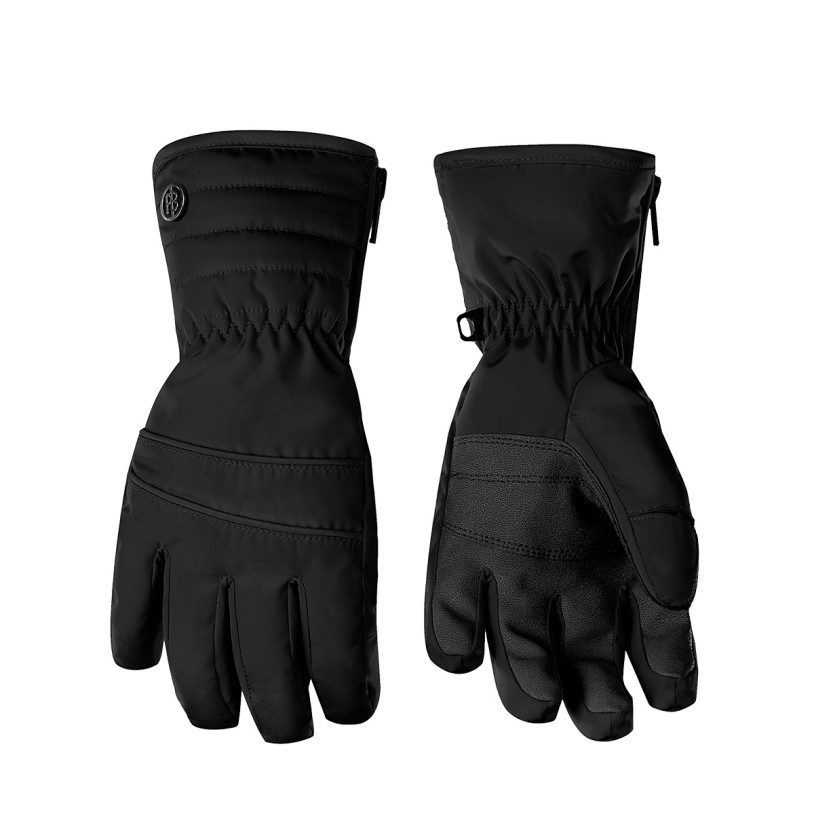 Girls ski gloves black Gantii