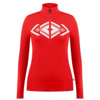 Womens knit jacket scarlet red