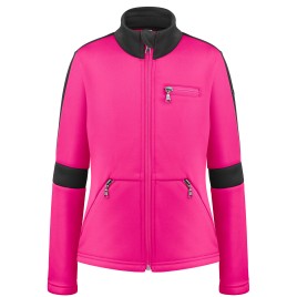 Girls stretch fleece jacket magenta pink