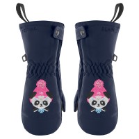 Girls mittens gothic blue