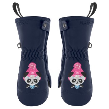 Girls mittens gothic blue