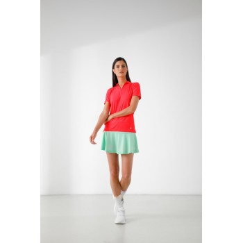 Womens eco active polo shirt techno red