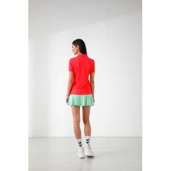 Womens eco active polo shirt techno red