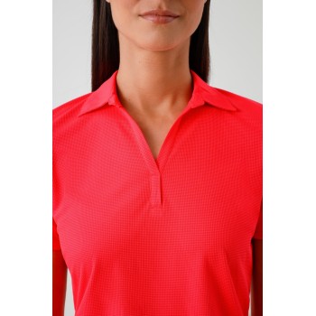 Womens eco active polo shirt techno red