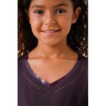 Girls stretch t-shirt mulberry purple