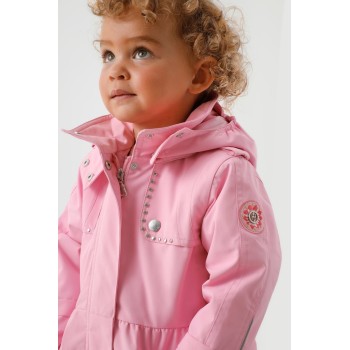 Girls raincoat fancy palm pink